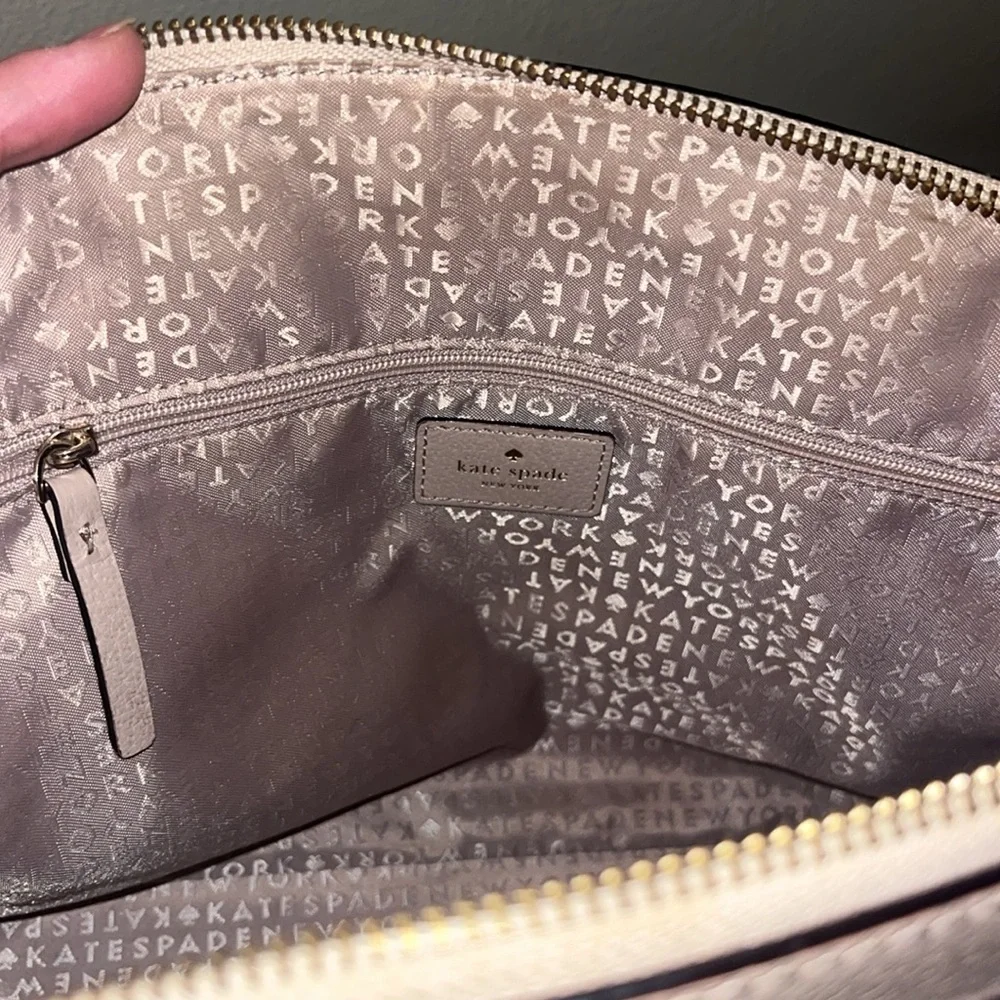 Kate Spade New York Grove Street Carli Satchel Cream / Beige Bag Purse EUC